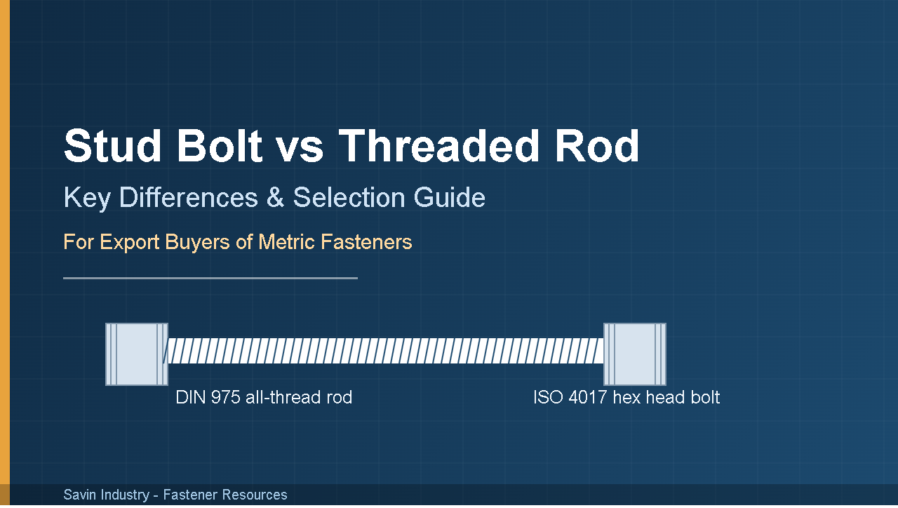 Stud Bolt vs Threaded Rod: Key Differences & Selection Guide for Export Buyers